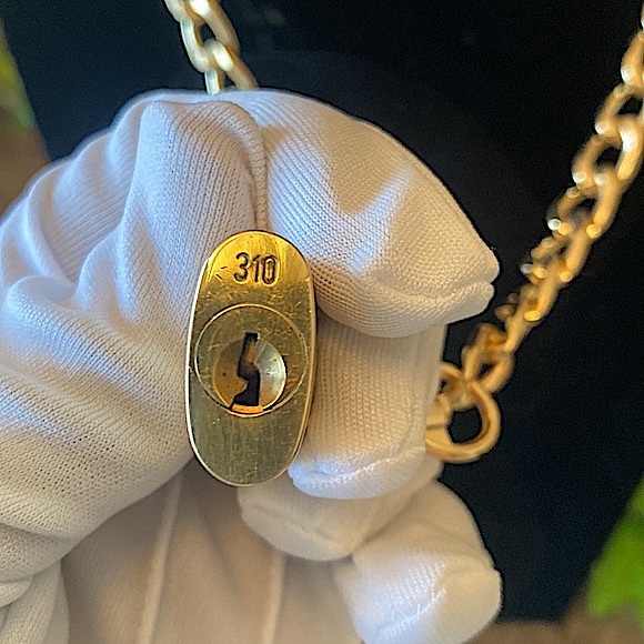 Authentic Louis Vuitton Lock 310, No Key, with 16” Unbranded Chain-#17 - Picture 5 of 5